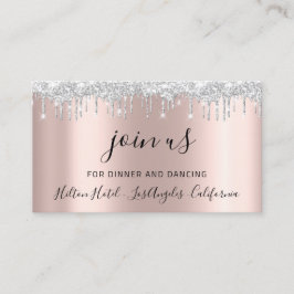 Visita Cartão de Recepção Casamento Chuveiro de Noiva Ros