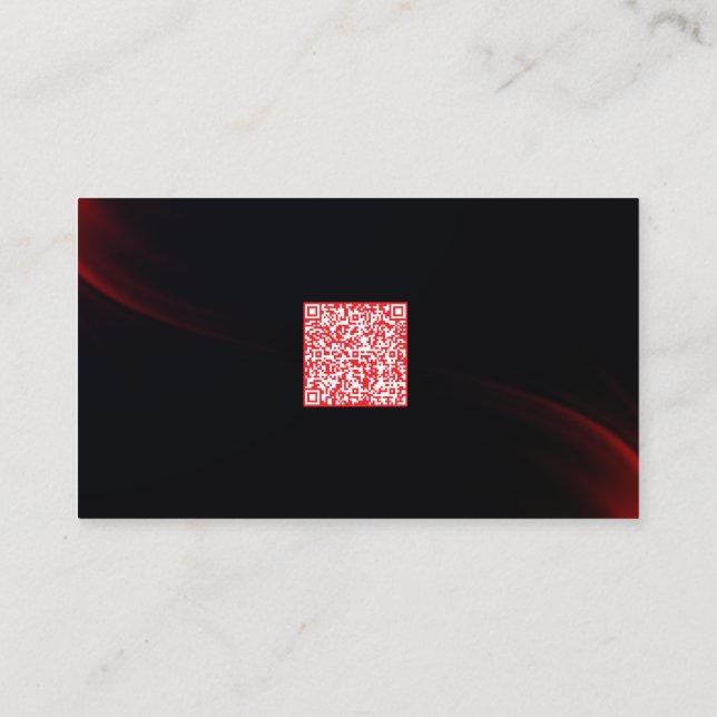 Visita Cartão de Rede QR Code Profissional Escuro e Elega (Verso)
