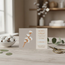 Cartão de Referência da Ramificação de Algodão Ele