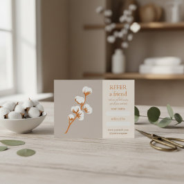 Visita Cartão de Referência da Ramificação de Algodão Ele