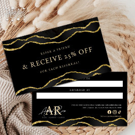 Visita Cartão de Referência de Beleza de Agato de Marble 