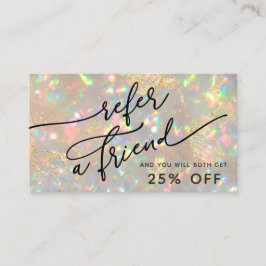 Visita cartão de referência de textura opal brilhante