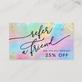 Visita cartão de referência fluido