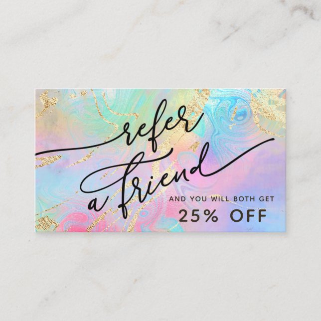 Visita cartão de referência fluido (Frente)