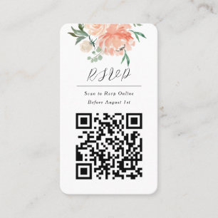 Visita Cartão De Resposta Floral Rsvp De Foto Com Código 