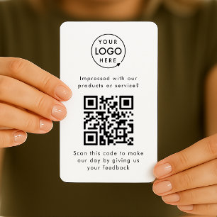 Visita Cartão de Revisão de Negócio de Código QR de F
