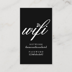 Visita Cartão de Senha e Rede Wifi para Convidados