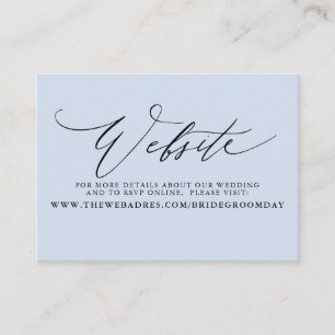 Visita Cartão de Site de Casamento de Script Moderno Min