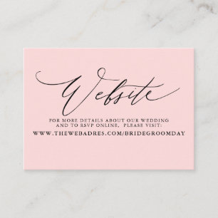 Visita Cartão de Site de Casamento de Script Moderno Min