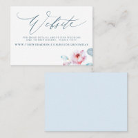 Cartão de Sítio Web Dusty Blue Pink Rose