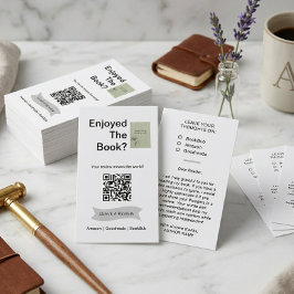 Visita Cartão de Solicitação de Avaliação de Livro Código