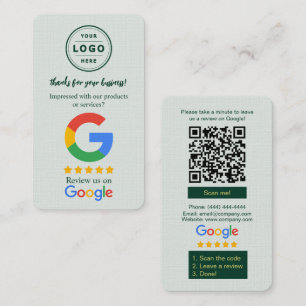 Visita Cartão de Solicitação de Avaliação do Google com L