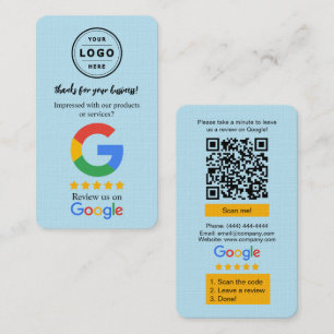 Visita Cartão de Solicitação de Avaliação do Google com L