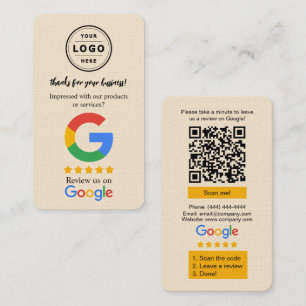 Visita Cartão de Solicitação de Avaliação do Google com L