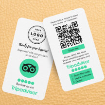 Cartão de Solicitação de Avaliação do TripAdvisor 