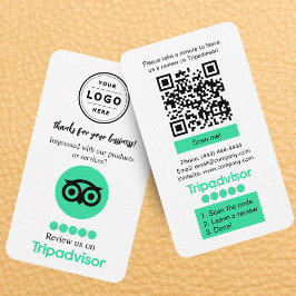Visita Cartão de Solicitação de Avaliação do TripAdvisor