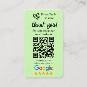 Visita Cartão de solicitação de avaliação no Google com c