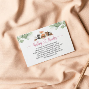 Visita Cartão de Solicitação de Livro Floral Cor-de-Rosa-