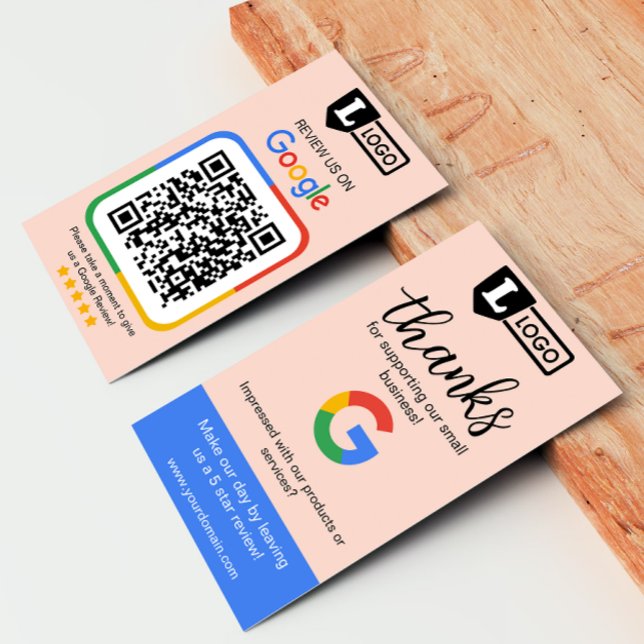 Visita Cartão de solicitação de revisão Google com placa  (Google business review request card with logo and qr code, get 5 star reviews for your business)