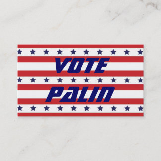 Visita Cartão de tamanho do negócio de Palin do voto