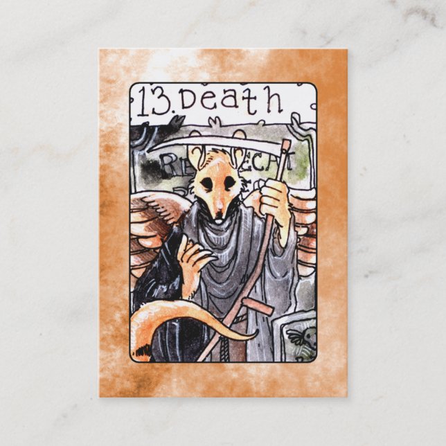 Visita Cartão de Tarot da morte (Frente)