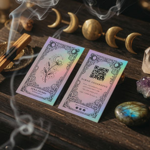Visita Cartão de Tarot Místico Vintage Artista de Tatuage