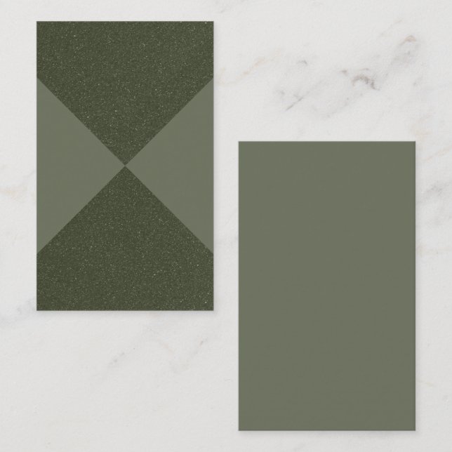 Visita Cartão de Textura Verde Cruzado de Moisés Moderno  (Frente/Verso)