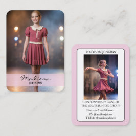 Visita Cartão de Troca de Autógrafo de Dança Júnior Rosa