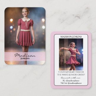 Visita Cartão de Troca de Autógrafo de Dança Júnior Rosa