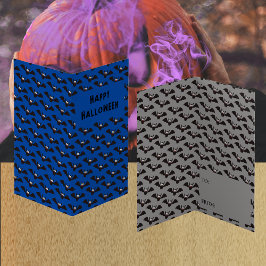 Visita Cartão de Troca de Sala de Aula Azul Halloween Pad