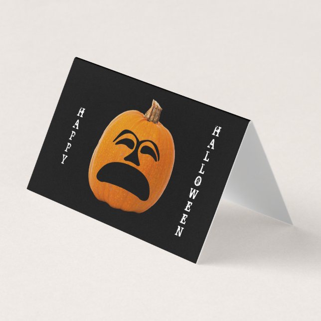 Visita Cartão de Troca de Sala de Aula do Jack o' Lantern (Frente)