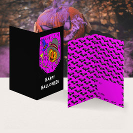 Visita Cartão de Troca de Sala de Aula Halloween Pumpkin 