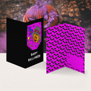 Visita Cartão de Troca de Sala de Aula Halloween Pumpkin 