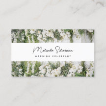 Cartão de visita, Celebrante de Casamento branco e