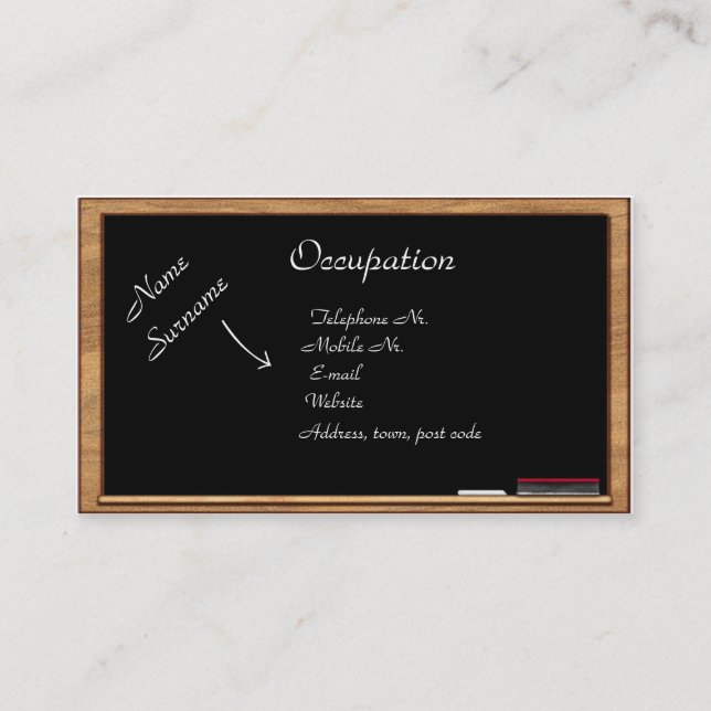 Visita Cartão de visita: Educação & treinamento (Frente)