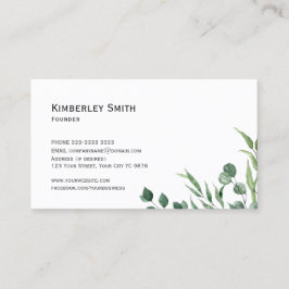 Visita Cartão de visita, Eucalytus Botanicals
