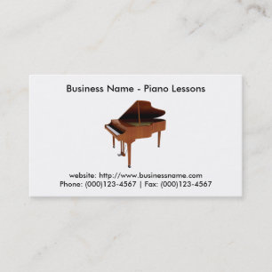 Visita Cartão de visita: Lições de piano