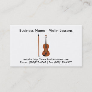 Visita Cartão de visita: Lições de violino