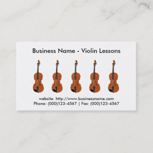 Visita Cartão de visita: Lições de violino
