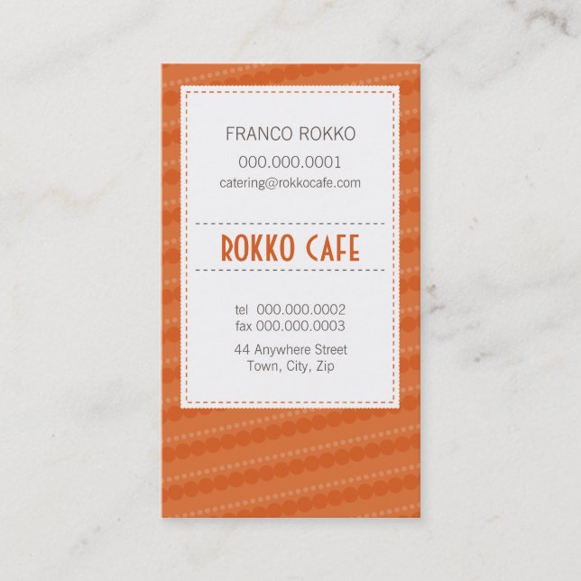 Visita CARTÃO DE VISITA: menu funky 6 (Frente)