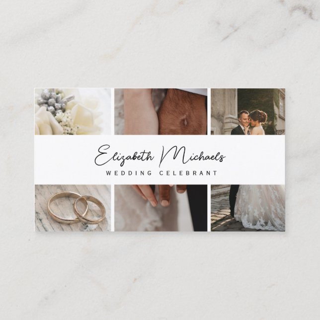Visita Cartão de visita, moderno Celebrante de Casamento (Verso)