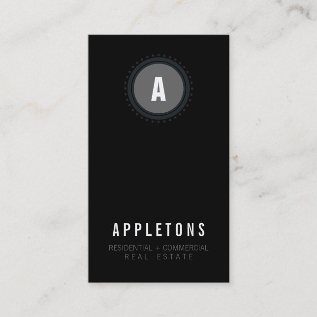 Visita CARTÃO DE VISITA: monograma spot2 8P (Frente)