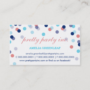 Visita CARTÃO DE VISITA: na moda-confetti marinho aqua co