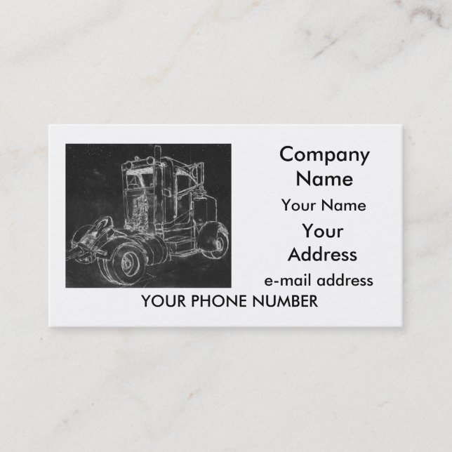 Visita Cartão de visita, "Peterbilt 2" (Frente)