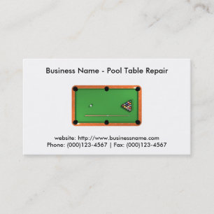 Visita Cartão de visita: Reparo de Mesa da Piscina