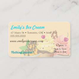 Visita Cartão de visita, sorvete decorativo