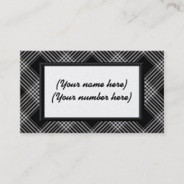 Visita Cartão de visita/Xadrez preta e branca