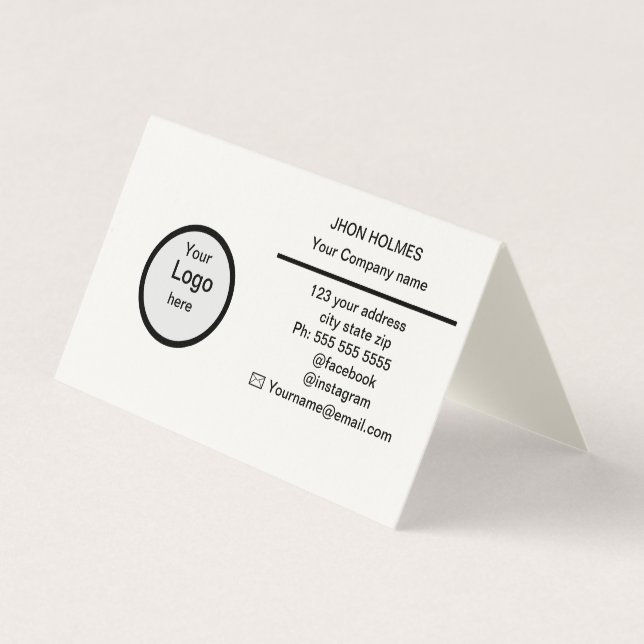 Visita Cartão de Visitas Folha Dupla (Frente)