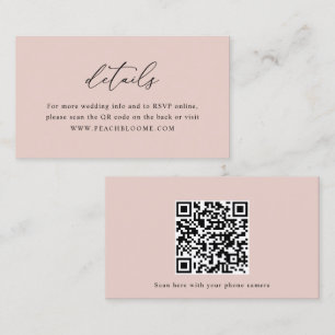 Visita Cartão Detalhes do Código QR do Site de Casament