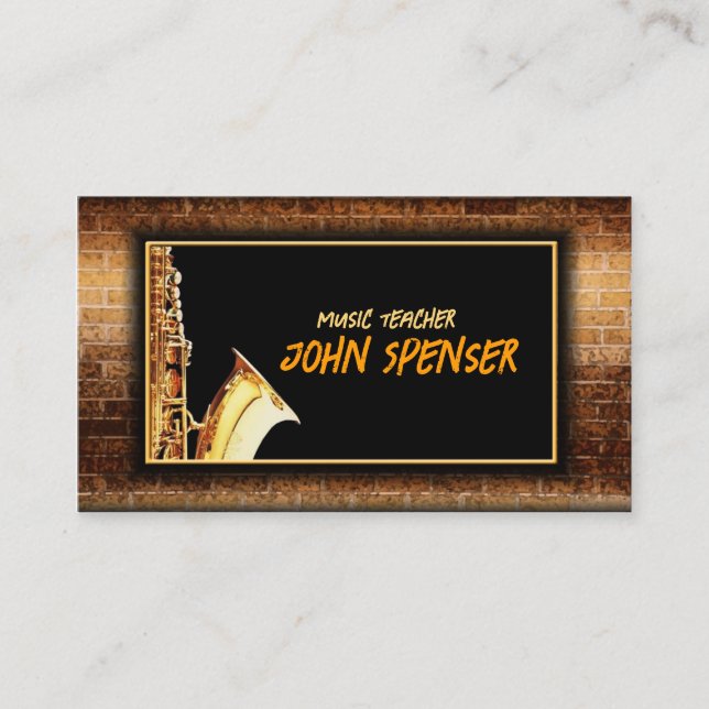 Visita Cartão do Clube de Cavalheiros da Música Saxofone (Frente)